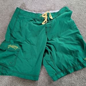 Billabong Green and Yellow Board Shorts Quick-Dry